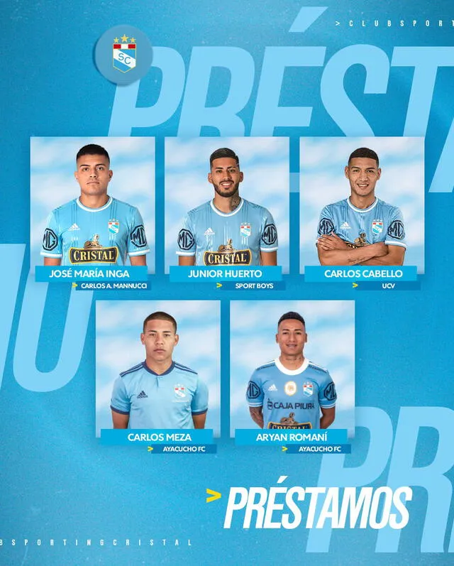 Cedidos en Sporting Cristal. Foto: Sporting Cristal