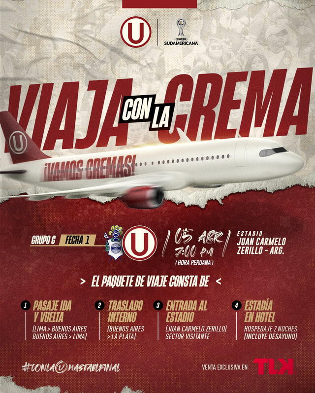  Campaña "Viaja con la Crema". Foto: Universitario/Twitter    