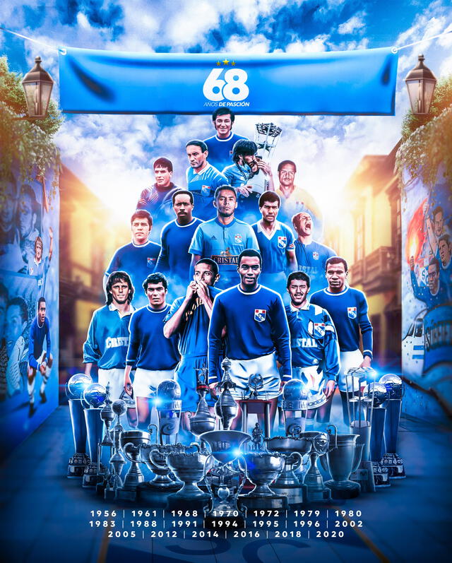 Afiche conmemorativo por los 68 años del club celeste. Foto: Sporting Cristal   