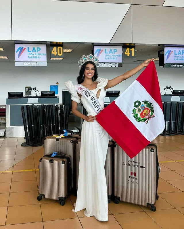Lucía Arellano viajó hasta India para competir en el Miss Mundo. Foto: Instagram/Lucía Arellano   