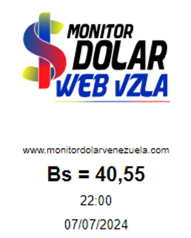   Monitor Dólar: tipo de cambio del dólar hoy, 7 de julio de 2024. Foto: monitordolarweb    