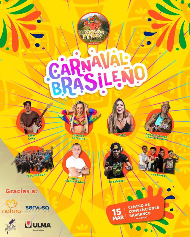 Line up de artistas confirmados. Foto: Instagram Line up de artistas confirmados. Foto: Instagram