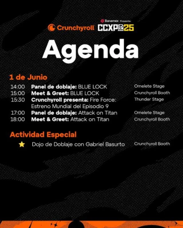 Crunchyroll estará presente en el CCXP 2025 México.  