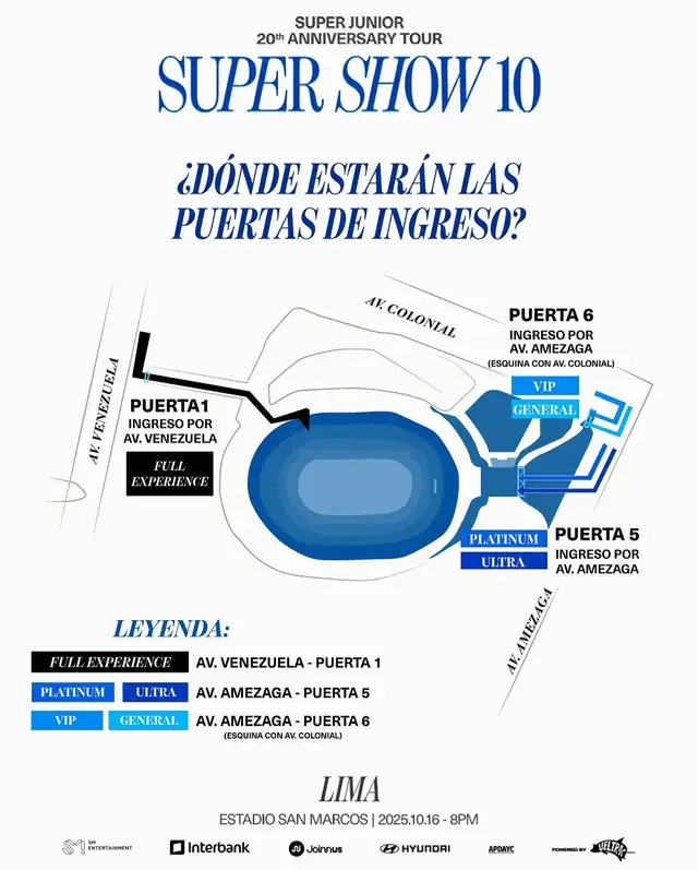  SUPER JUNIOR en Perú: ingresos al Estadio San Marcos. Foto: Veltrac Music   