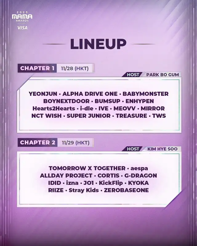 LINEUP. Foto: Instagram LINEUP. Foto: Instagram