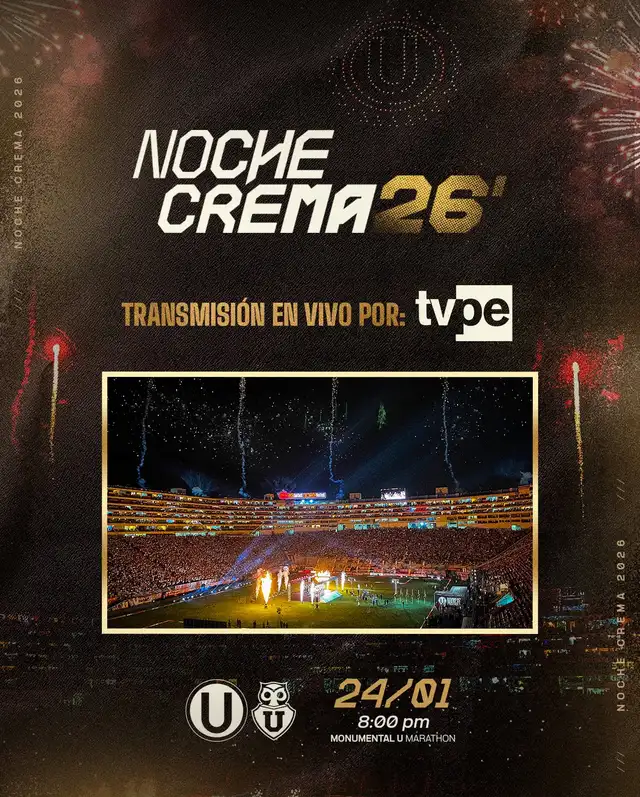 La Noche Crema 2026 ya tiene fecha y hora definidas. Foto: Universitario   