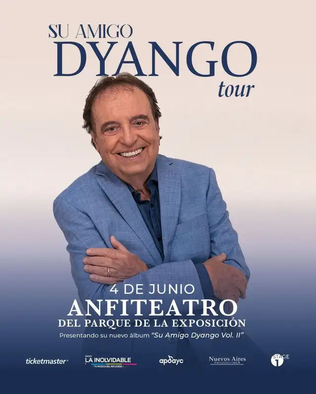  Cantante español Dyango se presentará en el Anfiteatro del Parque de la Exposición. Foto: Ticketmaster   