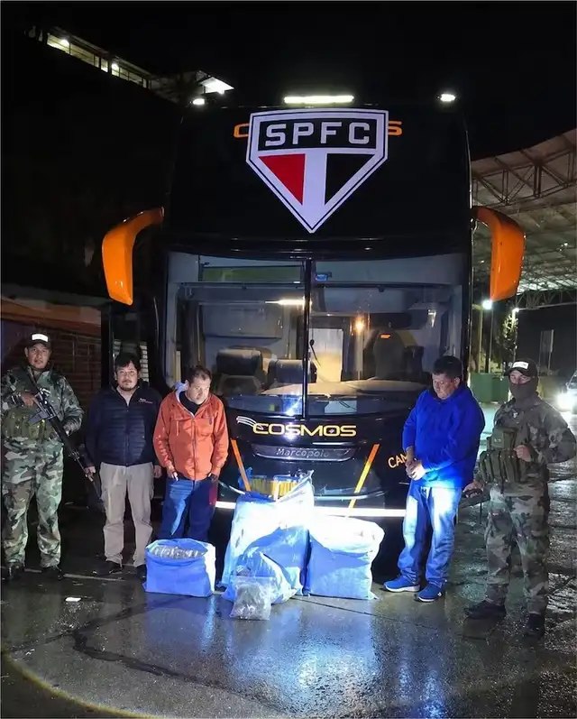 Incautaron 86 kilos de marihuana en autobús de Sao Paulo. Foto: Red Uno Incautaron 86 kilos de marihuana en autobús de Sao Paulo. Foto: Red Uno