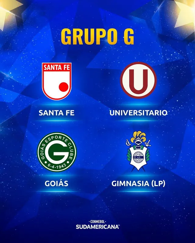 Grupo de Universitario en la Copa Sudamericana. Foto: Conmebol.   