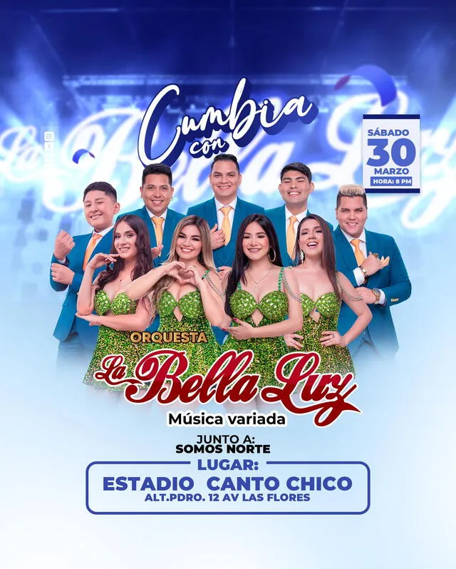  La Bella Luz se presentará en Estadio Canto Chico. Foto: Instagram/La Bella Luz   