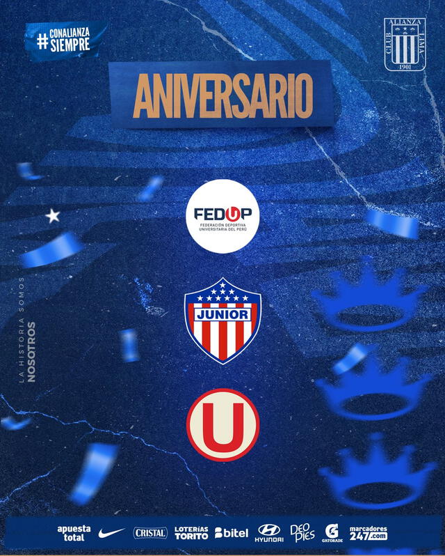 Alianza Lima y su peculiar saludo a Universitario por sus 100 años. Foto: X/Alianza Lima.   