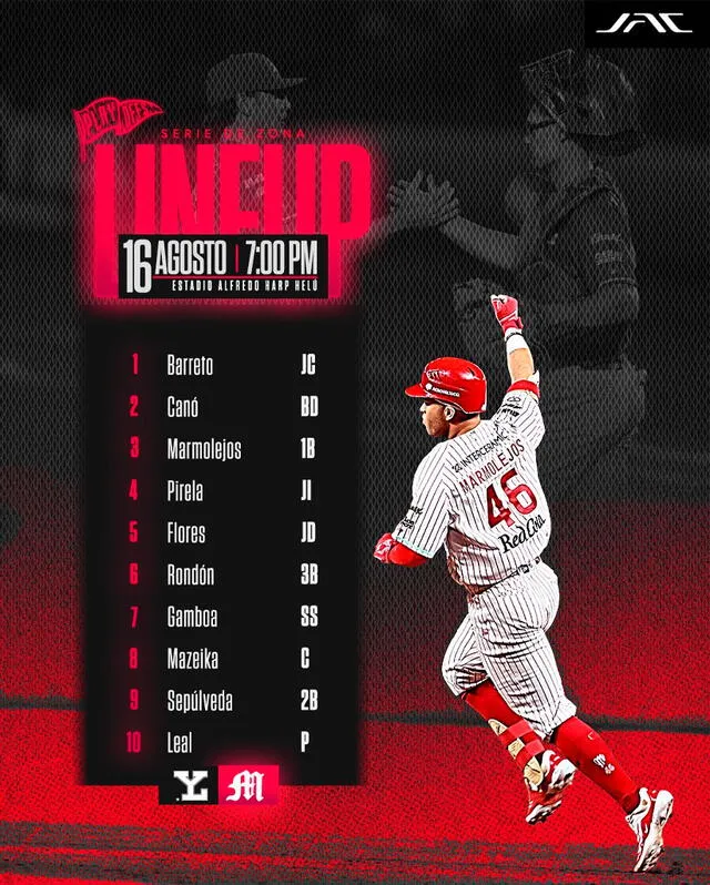 Lineup de los Diablos Rojos del México. Foto: DiablosRojosMX / X   