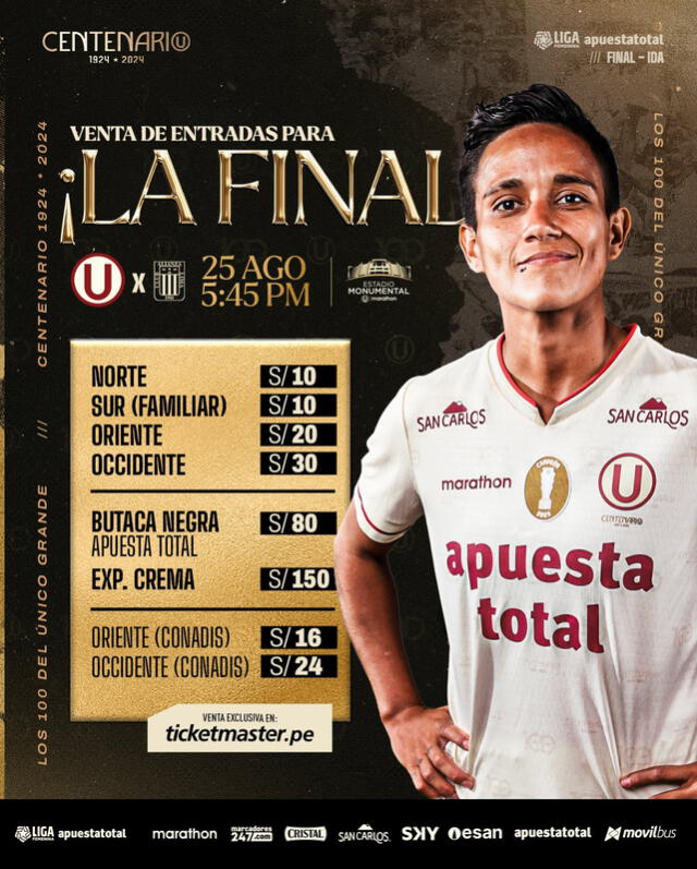 Universitario vs. Alianza Lima hora y canal confirmado de la final de