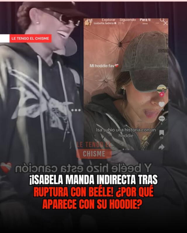 Similitud en la ropa de Beéle e Isabella. Foto: difusión/TikTok   