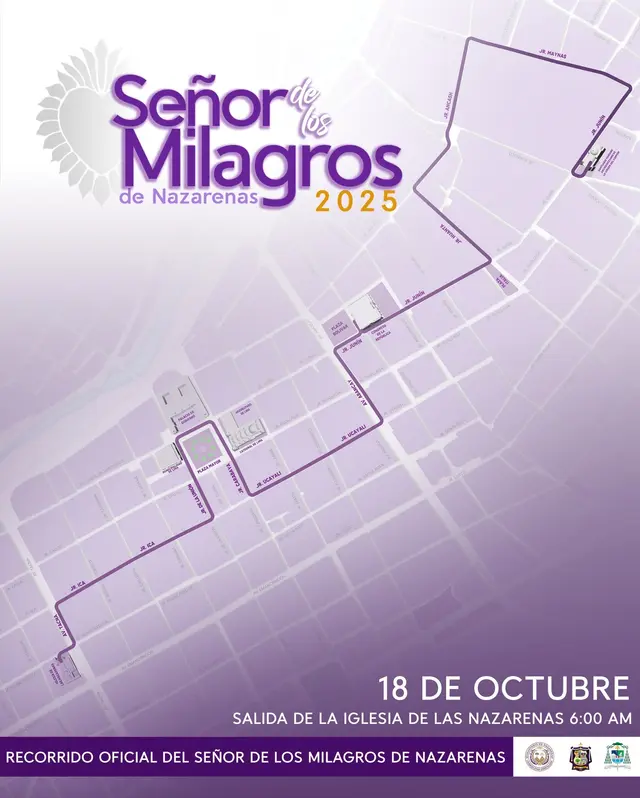 Segundo recorrido del Cristo Moreno llega a la Plaza Mayor de Lima. Foto: HSMN Segundo recorrido del Cristo Moreno llega a la Plaza Mayor de Lima. Foto: HSMN