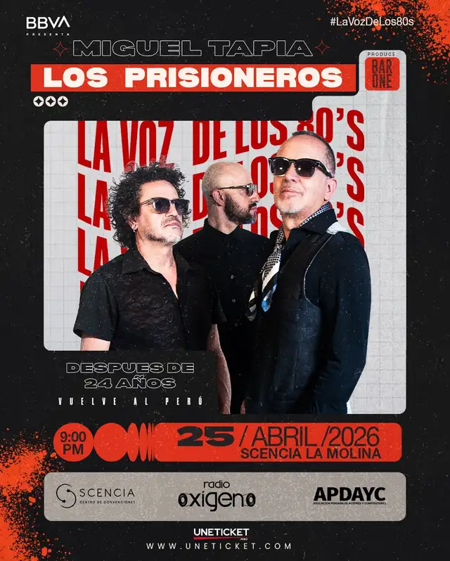 Los Prisioneros sonarán nuevamente en nuestra capital gracias a Miguel Tapia. Foto: difusión.   