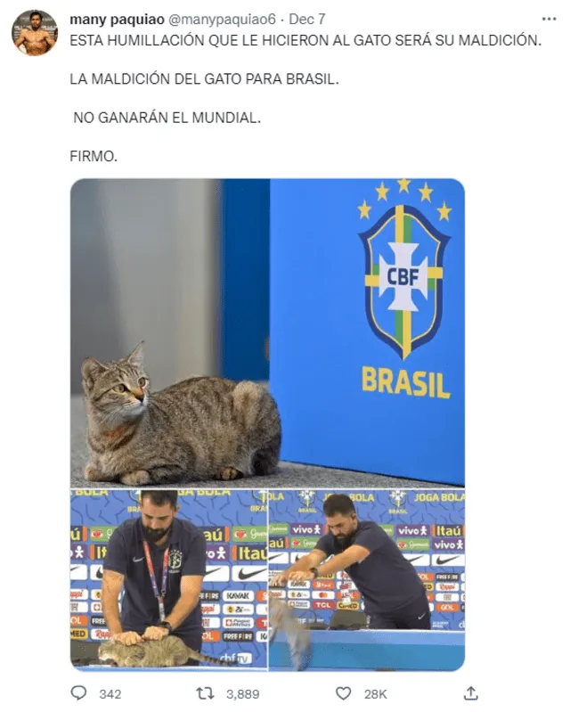 Un usuario de Twitter vaticinó la derrota de Brasil dos días antes del partido.