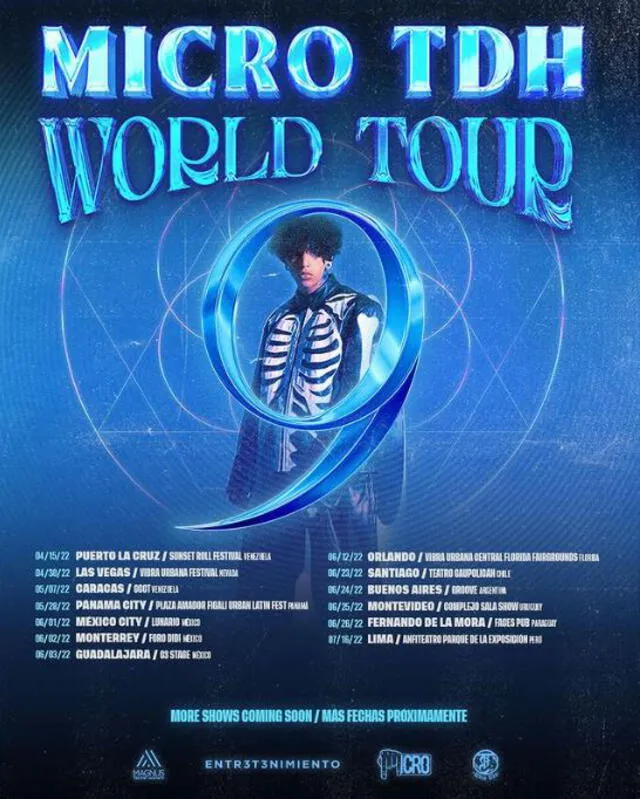 Afiche oficial de la gira de Micro TDH. Foto: captura de Instagram