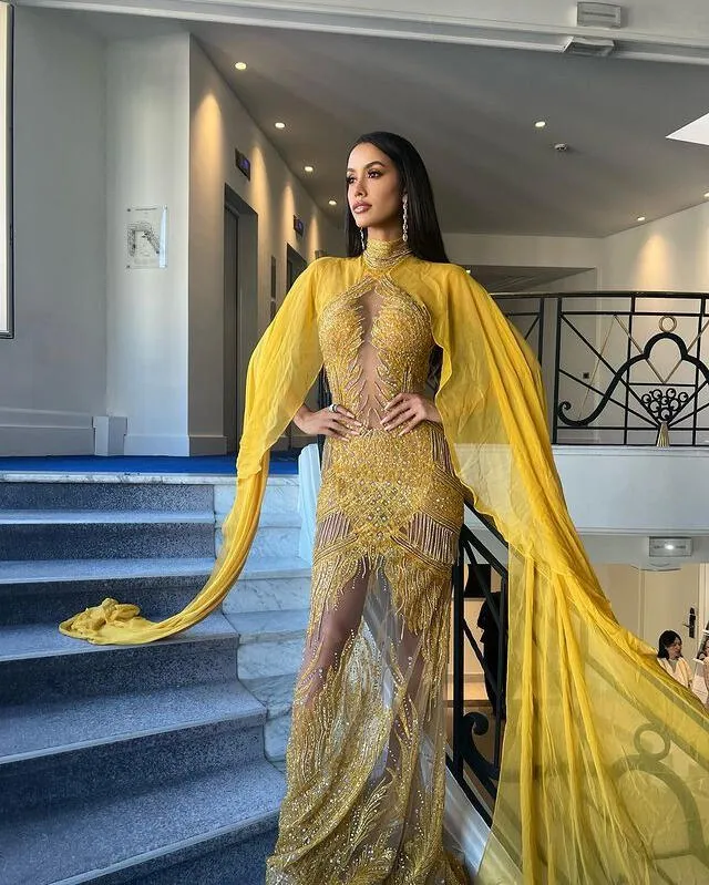  Camila Escribens deslumbra con un vestido de gala en Cannes. Foto: Instagram/Camila Escribens 