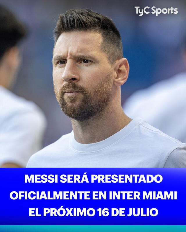Presentación de Lionel Messi. Foto: TyC Sports.   
