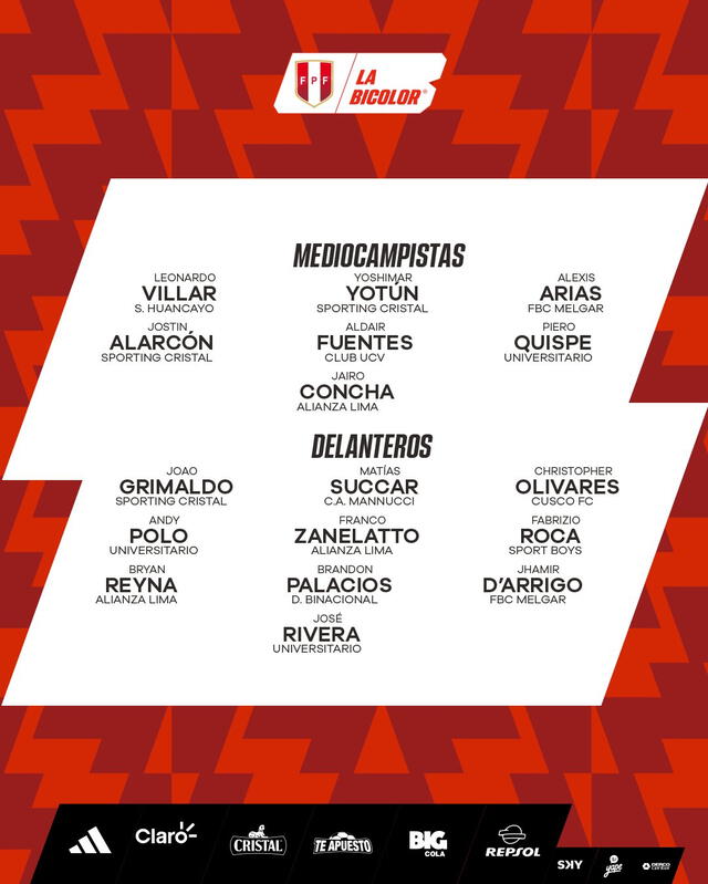 La Bicolor convocó a 26 futbolistas del torneo local. <strong>Foto: FPF</strong>   