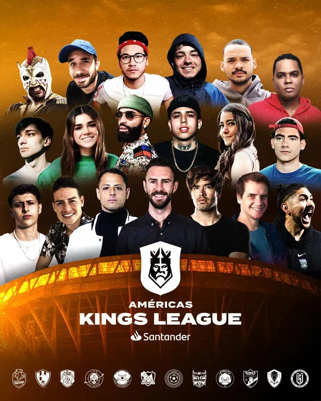Kings League América | Gerard Piqué | Ibai Llanos | kingsleague.pro | kings league américas presidentes | mercedes roa | cuervos fc | arcangel