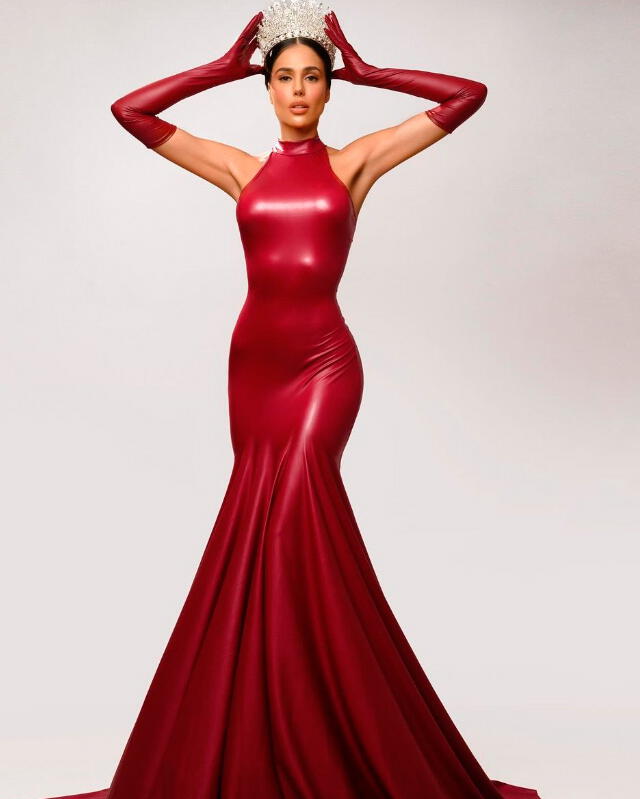 Diana Silva se prepara para el Miss Universo en vinotinto. Foto: composición LR/Instagram.   