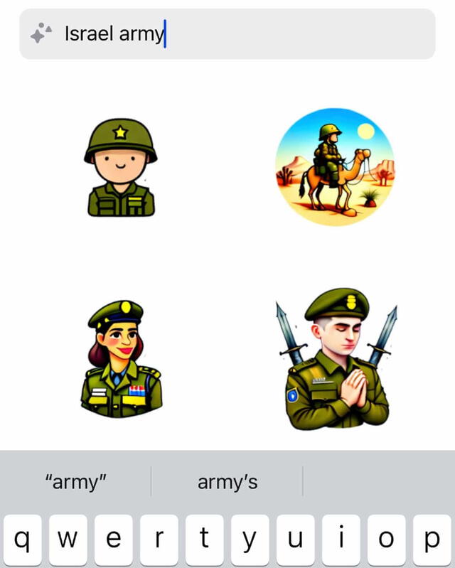  Stickers creados para el ejército de Israel. Foto: The Guardian<br><br>    