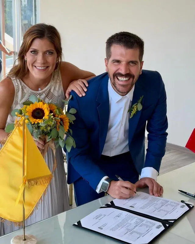  José Peláez y Alejandra de la Flor se casaron en Miraflores por la vía civil. Foto: Instagram/José Peláez   