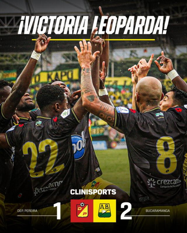 Bucaramanga le ganó a Pereira el último domingo 31 de marzo por 2-1. Foto: ABucaramanga/X    