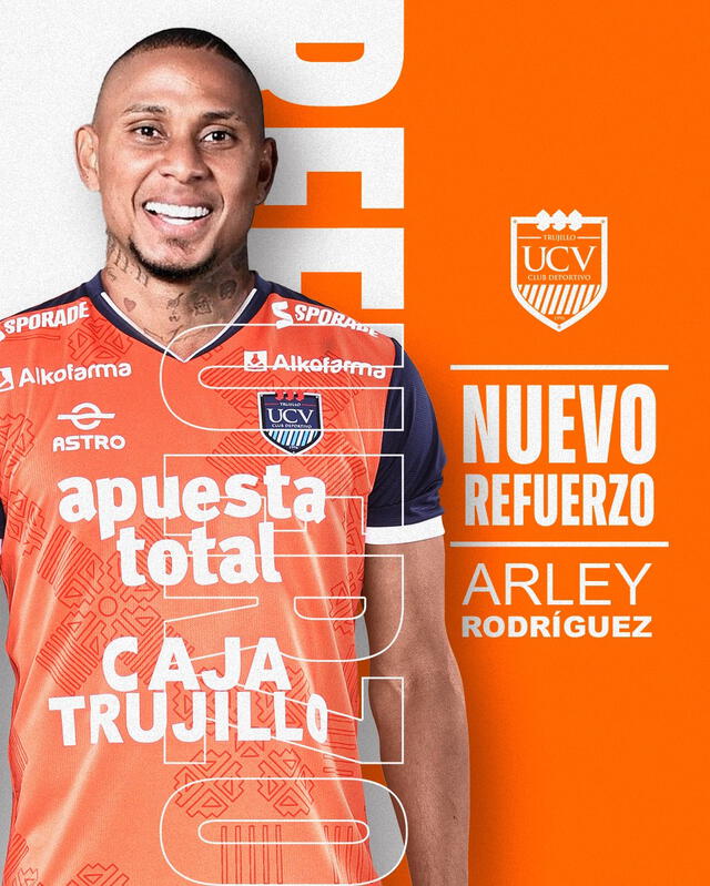 Arley Rodríguez volverá a jugar en la Liga 1. <strong>Foto: UCV</strong>   