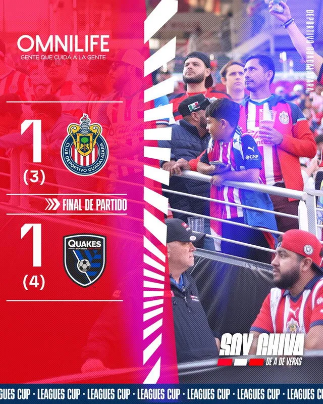 Chivas se lleva un punto tras caer en penales ante San Jose. Foto: @chivas   