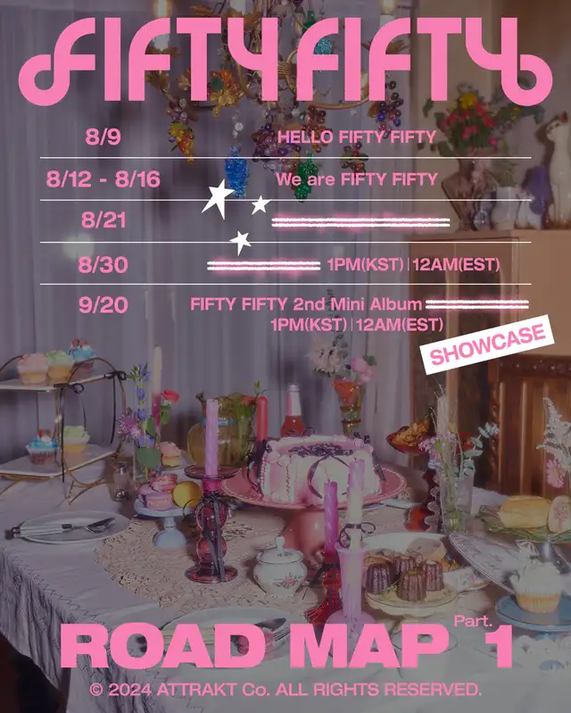  Calendario del comeback de FIFTY FIFTY. Foto ATTRAKT Entertainment   