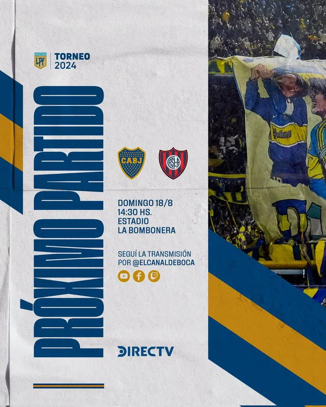  Banner oficial del partido. Foto: Boca Juniors   