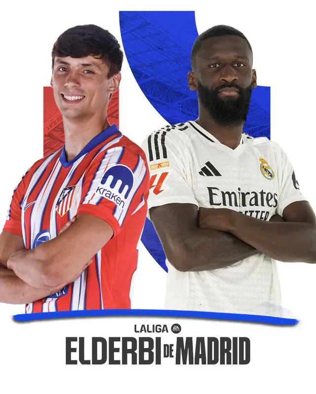 Banner oficial del derbi madrileño. Foto: LaLiga.   