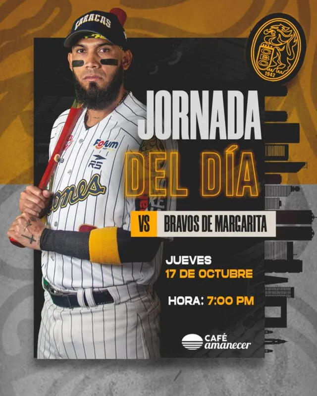 Leones y Bravos jugarán esta noche. Foto: Leones del Caracas/X   