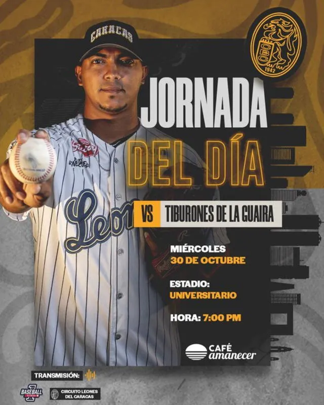 El juego de hoy iniciará a las 7.00 p. m. Foto: Leones del Caracas/X   