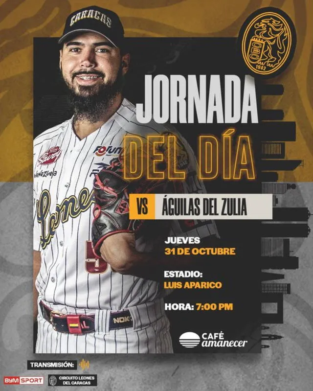 Hoy juegan Leones y Águilas en el Estadio Luis Aparicio. Foto: Leones del Caracas/X   