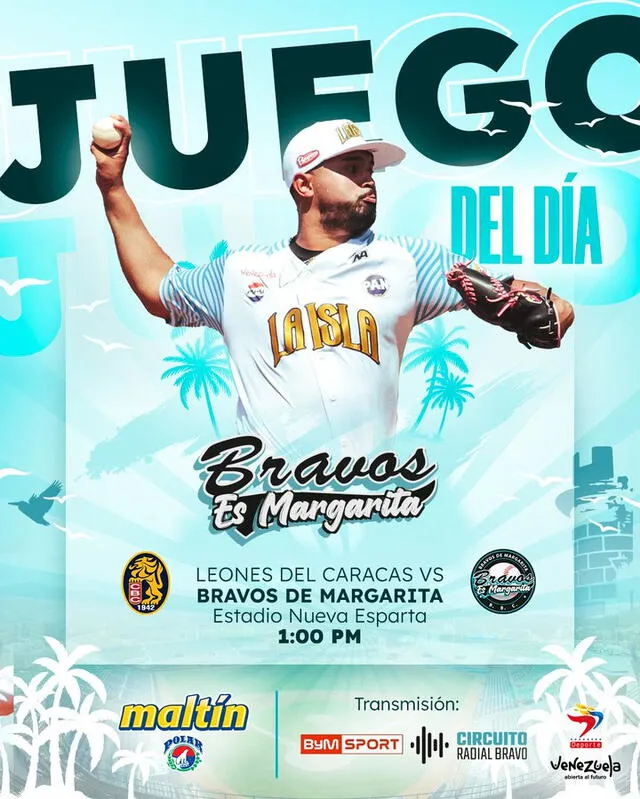 Detalles del juego entre Leones vs. Bravos. Foto: Bravos de Margarita/X   