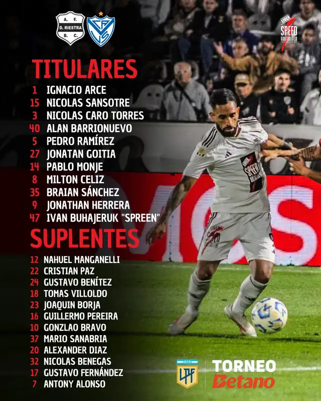 Deportivo Riestra será local ante Vélez. Foto: captura de X. 