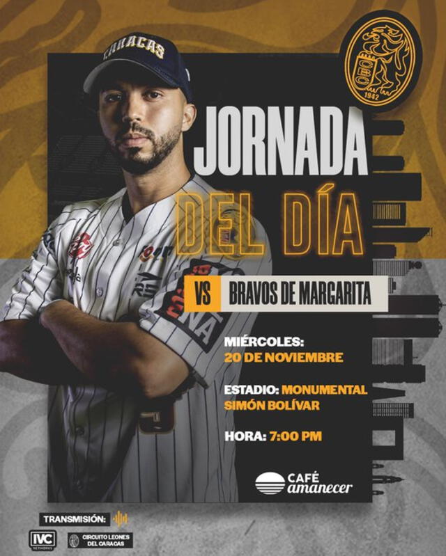 Leones y Bravos juegan esta noche. Foto: Leones del Caracas/X   