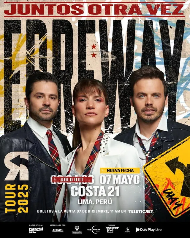 Histórico sould out de Erreway. Foto: Instagram/masterliveperu   