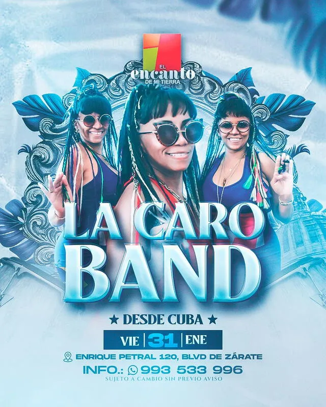 La Caro Band presentará sus mejores éxitos como ‘Y qué de mí’, ‘Amor de etiqueta’ y ‘Pensar entre dos’. Foto: difusión La Caro Band presentará sus mejores éxitos como ‘Y qué de mí’, ‘Amor de etiqueta’ y ‘Pensar entre dos’. Foto: difusión