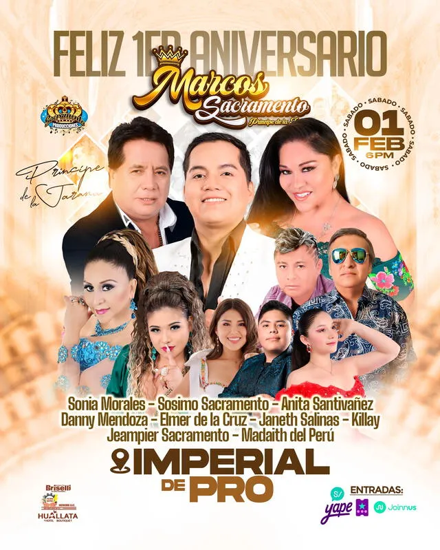 Marcos Sacramento estará acompañado de amigos y colegas en su primer aniversairo como cantante. Foto: difusión Marcos Sacramento estará acompañado de amigos y colegas en su primer aniversairo como cantante. Foto: difusión