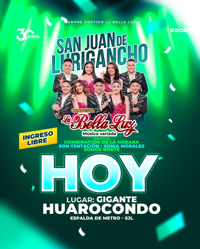 La Bella Luz, Sonia Morales, Combinación de La Habana y más artistas en San Juan de Lurigancho. Foto: difusión La Bella Luz, Sonia Morales, Combinación de La Habana y más artistas en San Juan de Lurigancho. Foto: difusión