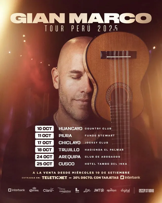 Conciertos de Gian Marco en Perú 2025. Foto: difusión.   