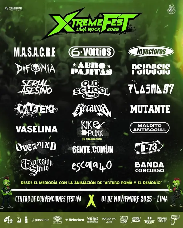 El 1 de noviembre, más de 20 bandas nacionales se darán cita en el ‘Xtreme Fest’, un festival que promueve el rock peruano en el Centro de Convenciones Festiva. Foto: difusión.   