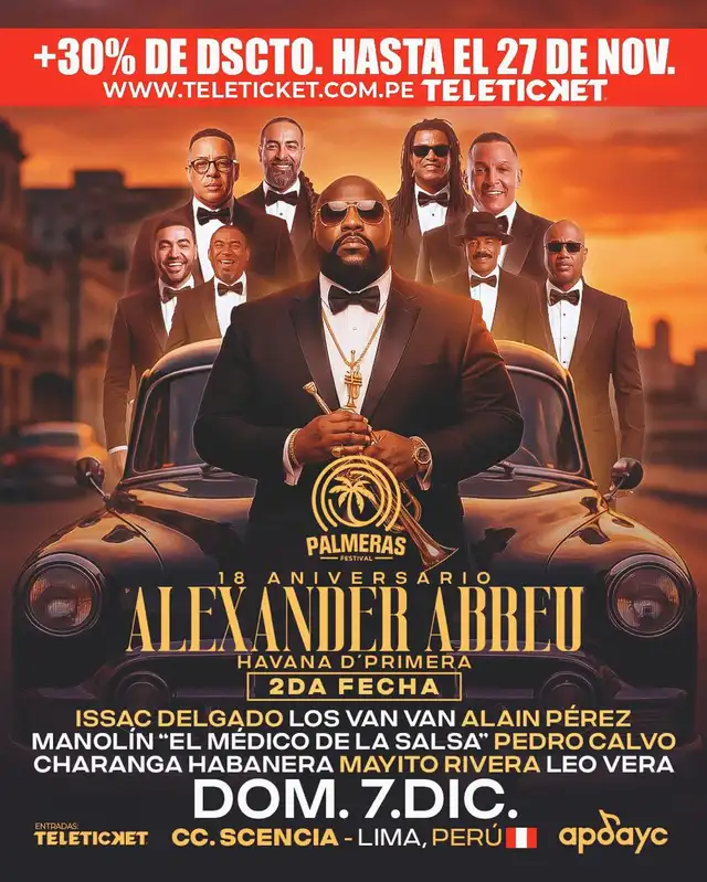 El icónico trompetista cubano celebrará su 18° aniversario musical este domingo 7 de diciembre en el Centro de Convenciones Scencia de La Molina. Foto: difusión.   