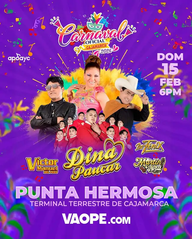 La cantante folclórica Dina Páucar llegará a Cajamarca para sumarse a los carnavales. Foto: difusión   