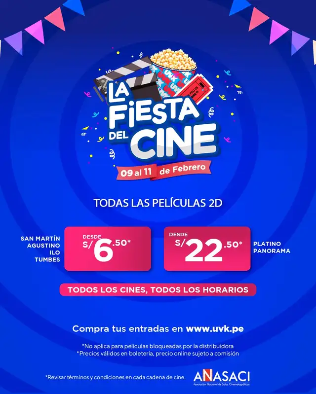 ¡La Fiesta del Cine en UVK! Foto: difusión   